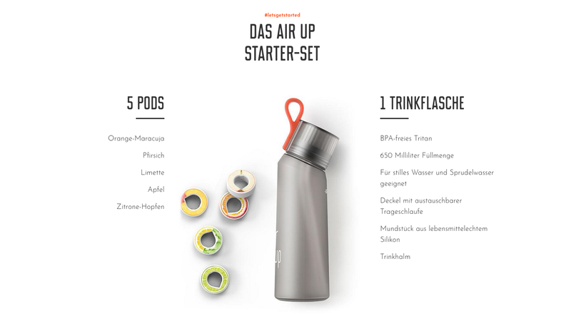 Air Up: Start-up macht aus Wasser und Luft Getränke mit Geschmack