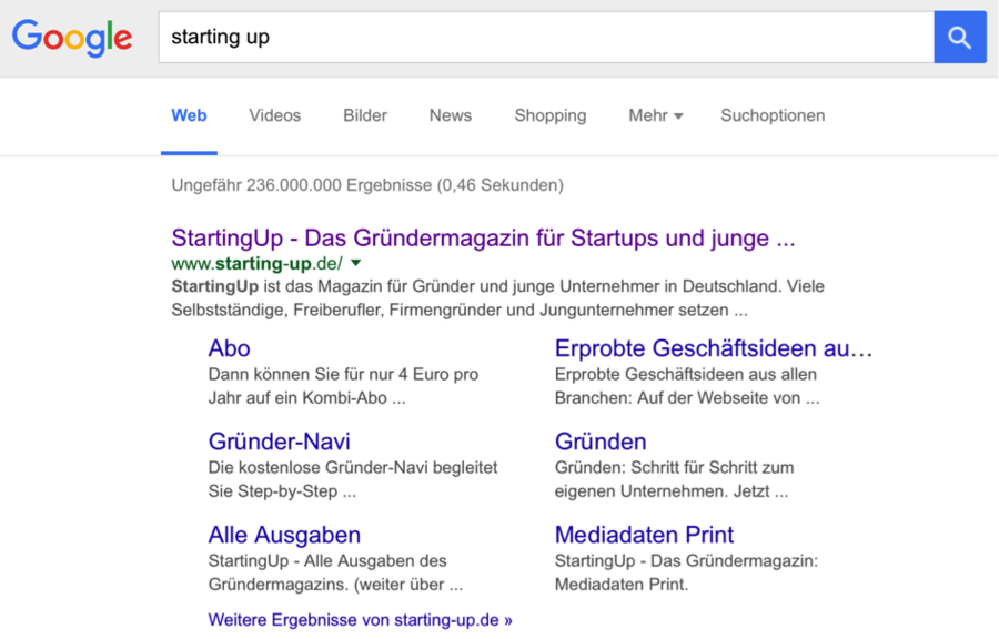SEO und Markenaufbau in Start-ups - StartingUp: Das Gründermagazin